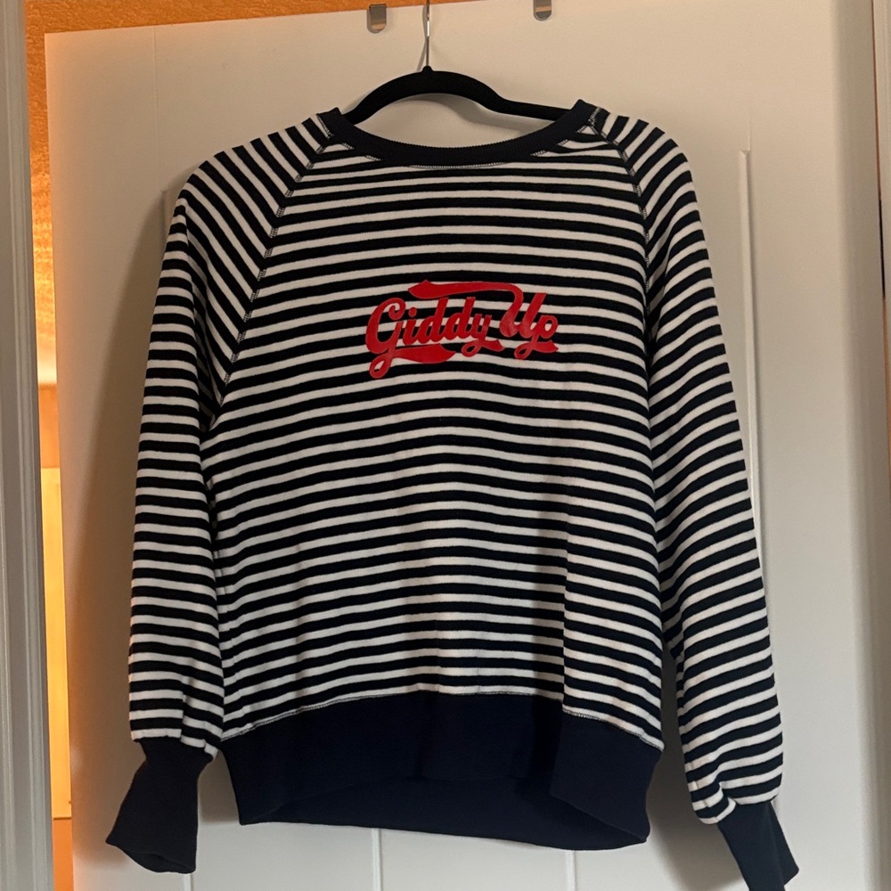 Giddy Up Striped Black and White Sweater